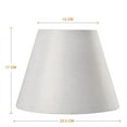 thumbnail image 3 of Lamp Shade Linen Fabric White Lamp Shade Small 5 Inch Top Diameter x 9 Inch Bottom Diameter x 7 Inch Tall (White with Gold Threads), 3 of 6