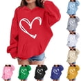 thumbnail image 6 of Mercatoo Youth Girls Prepp1 Hoodies Oversized Cute Heart Graphic Pullover Valentines Day Sweatshirt Kids Trendy Long Sleeve Shirt, 6 of 6