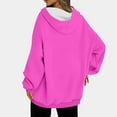 thumbnail image 5 of Cmfcve Women's Fashion Hoodies & Sweatshirts Casual Solid Color Long Sleeve Hooded Sweatshirt Crew neck Pullover Fall Workout Top Blouse with Pocket, 5 of 7