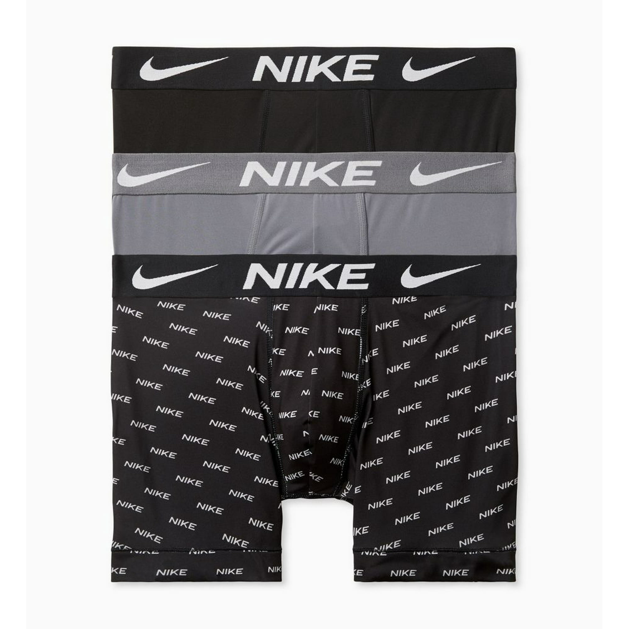 Nike KE1015 Essential Stretch Boxer Briefs - 3 Pack (Black/Cool Grey/Black M) - Walmart.com