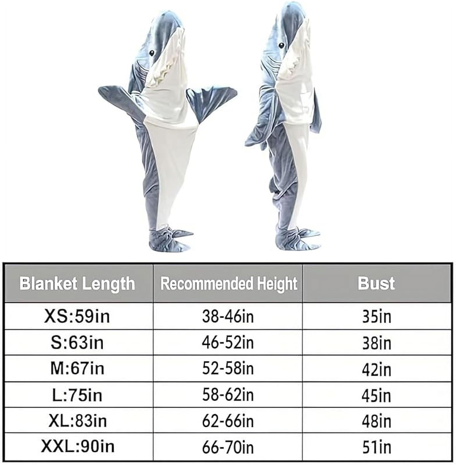 Adult Shark Blanket Hoodie Onesie Wearable Shark Blanket, Shark Sleeping Bag, Soft Cozy Shark Onesie Costume