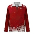 thumbnail image 4 of WXLWZYWL Mens Christmas Sweatshirt Trendy Quarter Zipper Stand Collar Pullover Tops Fall Winter Fashion Print Sweatshirts, 4 of 5