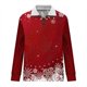 thumbnail image 4 of Sudadera sin capucha para hombre, informal, a la moda, con cuello alto, estampado navideño, cremallera, jersey de manga larga, blusa de poliéster para hombre, 4 of 5