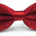 thumbnail image 3 of Pajaritas para hombre, clásicas, preatadas, formales, con bandas, de satén, ajustables, para bodas, negocios, bailes, hoteles, camareros, citas, color rojo, 3 of 5