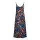 thumbnail image 5 of Vestido largo de playa ajustado con estampado de rayas sin mangas con cuello en V y cintura media a la moda para mujer Pompotops  ghjkhdj9214, 5 of 5