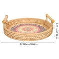 thumbnail image 2 of SEWACC 1Pcs Red Rattan Woven Fruit Basket with Decorative Function for Home, 2 of 8