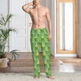 thumbnail image 4 of Salouo Cartoon Frog And Lotus Leaf Print Pajama Pants for Men, Lounge Pants Elastic Waistband Casual Men's sleepwear Loungewear Sleep Pajama Pant -Small, 4 of 7