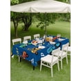 thumbnail image 4 of Outdoor Tablecloths with Umbrella Hole & Zipper, Cartoon Tractor Rectangle Tablecloth 52x70 Inch, Cute Beep Car Digger Shovel Truck Blue Waterproof Table Cloth, Patio/Pool/Picnic Table Covers, 4 of 8