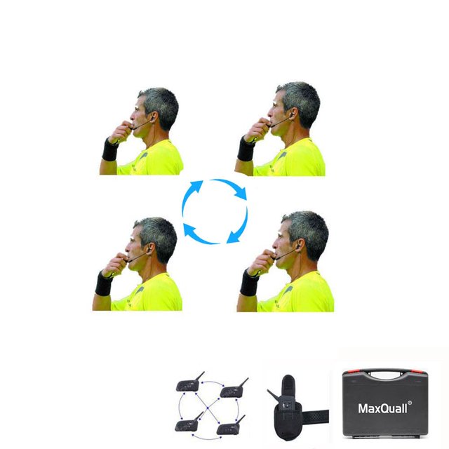 Sistema Inalámbrico para Árbitros Maxquall de 4 Personas con Headset