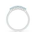 thumbnail image 2 of ANGARA Natural Half Eternity Five Stone Aquamarine Wedding Ring in 14K White Gold for Women (Size-2.8mm) | March Birthstone, Birthday, Anniversary, Jewelry Gift for Women | Natural Aquamarine Ring, 2 of 9