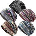 thumbnail image 1 of 5 Pieces Women's Slouchy Beanie Hat Baggy Skull Sleep Cap Turban Headwear, 1 of 4