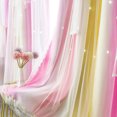 thumbnail image 6 of DONGPAI Blackout Stars Curtains for Kids Girls Bedroom Double Layers Star Cut Out Rainbow Curtains Home Window Decoration Curtain, 51" x 84", 1 Panel, 6 of 9