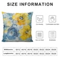 thumbnail image 5 of Chilfamy Summer Floral Decorative Throw Pillow Covers Farmhouse Pillow Covers Yellow Watercolor Flowers Pillowcase Square Cushion Covers Sofa Bed Décor White, 5 of 5