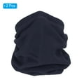 thumbnail image 3 of Unique Bargains Winter Neck Warmer, 2 Pack Drawstring Warm Face Scarf Windproof Neck Gaiter, Navy Blue, 3 of 7