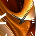 thumbnail image 3 of Designart "Warm Fractal Design in Orange II" Fractals Oversized Wall Clock, 3 of 6