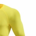 thumbnail image 6 of Gymvis Shirts for Men,T Shirts for Men,Long Sleeve Athletic Workout Running Gym,Yellow, 6 of 6