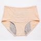thumbnail image 1 of Ropa interior fisiológica para mujer con período menstrual grande, cintura alta, ensanchada, para niñas gordas, segura, parte delantera y trasera a prueba de fugas, 1 of 6