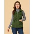 thumbnail image 3 of INSPIRE CHIC Gilet Utilitaire Sans Manches à Cordon de Serrage pour Femmes Vert Armée G, 3 of 4