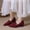 #0291-Wine, variant on Trendy Women's Metal Embellished Pointed Heels with Moderate Block Heel, Slip-On Dress Pumps with Padded Footbed, Non-Slip Rubber Sole Comfortable Walking Shoes for Daily Formal Outfits Gift