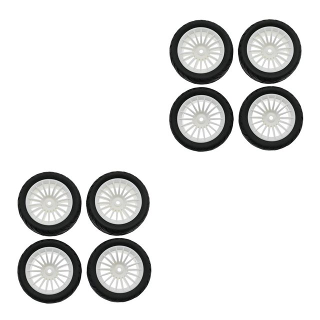 Tholdsy 4Pcs RC Car Tires 1:16 Car Model Tyres Modification Parts for UD1602 Adults Black 2piezas Blanco