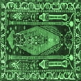 thumbnail image 1 of Ahgly Company Indoor Square Medallion Emerald Green Traditional Area Rugs, 6' Square, 1 of 4