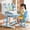 Blue #1, variant on Floseru Kids Desk Functional & Adjustable Chair Set, Height Adjustable Children School Study Table Chair Set with Cartoon Pattern, Storage, Drawers, Bookshelf, Kids Desk Table