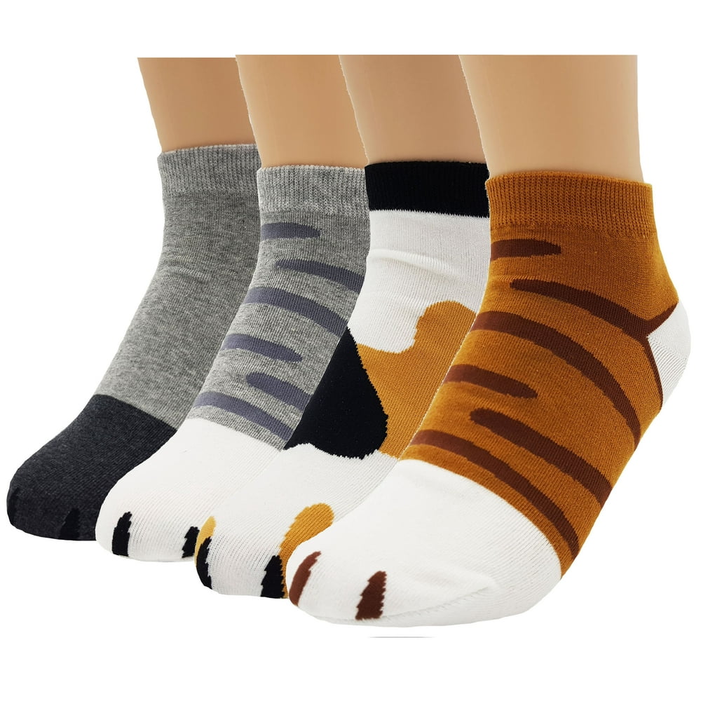 JJMax JJMax Women's Cute Kitty Cat Paws Socks with Paw Prints on Toes