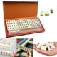 thumbnail image 1 of Juego Fichas Mahjong Juegos Tradicionales Chinos 20 Mm Con 2 Dados 4 Estantes Y Estuche Transporte Mini Travel Set 146 para Viajes Tiempo Libre en Familia, 1 of 9