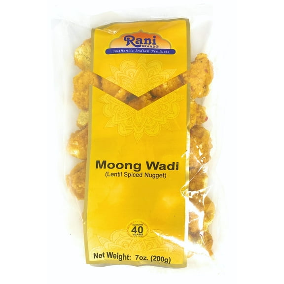 Rani Moong Wadi (Vadi), Lentil Spiced Nugget / Chunks 7oz (200g) ~ High Protein, All Natural | Vegan | No Colors | Indian Origin