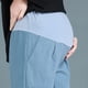 thumbnail image 4 of ShomPort Maternity Shorts Over The Belly Cotton Comfy Shorts Loose Casual High Waist Pregnancy Pants, 4 of 5