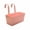 H005- Pink, variant on Hanging Herb Planter Metal Planter Box, Pink Rectangular Design 1 Pc for Balcony Railing Outdoor Garden Use