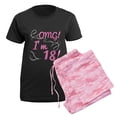 thumbnail image 5 of CafePress - OMG 18Th Birthday For Girls Pajamas - Women's Short Sleeve Print T-Shirt and Pants Dark Cotton Pajama Set, 5 of 7