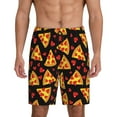 thumbnail image 3 of Lsque Cartoon Pizza Mens Sleep Pajama Shorts,Short Pajama Pants, Cotton Ultra-Soft Knit-3X-Large, 3 of 9