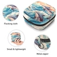 thumbnail image 3 of Dolphin Sanitary Napkin Bag Pad Bag Small Canvas Pouch Sanitary Napkin Receptacle Bags 4.7x6.6x6.6 in - Velvet, Sponge, 3 of 6