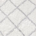 thumbnail image 6 of BELLEZE Parma Diamond Trellis Area Rug Cozy Soft Plush Shag Rug, 8x10 Feet, Ivory White, 6 of 7