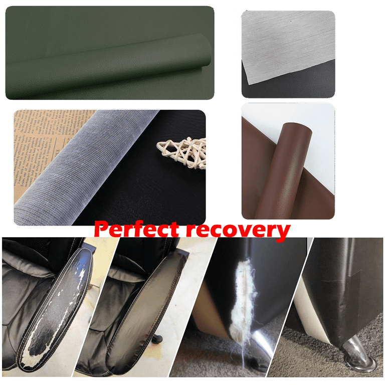 Leather Repair Tape Patch Leather Adhesive for Sofas, Car Seats, Handbags,  Jackets,First Aid Patch 11X39(Grey)