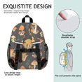 thumbnail image 5 of Mushroom and Sprig Black Pattern Backpack for School, Cute School Bag with Adjustable Shoulder Straps and Padded Back, 15"x11.42"x5.5", 5 of 5