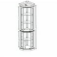 thumbnail image 2 of 70" Lighted Glass Corner Curio Cabinet, Display Cabinet with Elegant Tempered Glass Door, China Cabinet with Light Bulb, Mirrored Back Panel, Rack for Living Room Storage(Dark Cherry), 2 of 9