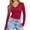Wine, variant on Kamentoy Womens Long Sleeve Ribbed V Neck Knit Shirts | Soft Stretch Slim Fitted Lightweight Basic Tees, Y2K Going Out Tops, Winter Layering Clothes