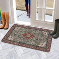 thumbnail image 5 of Boho Brown Vintage Carpet Welcome Door Mat Decorative Doormat Farmhouse Low-Profile Floor Rug Switch Mat for Home Indoor Outdoor Decorations 17 X 30 Inch, 5 of 6