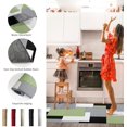 thumbnail image 6 of Teal & Gray Geometric Kitchen Rugs - Modern Art Color Patchwork Abstract Sink Mat, Non-Slip Area Runner Rug, Washable Floor Mat for Home Dining Room Office, Set of 2 (18x30+18x48), 6 of 6