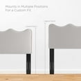 thumbnail image 6 of Modway Athena Modern Performance Velvet Twin Headboard in Light Gray, 6 of 9