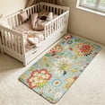 thumbnail image 3 of Lahome 2'x4' Collection Floral Runner Rug Non Slip Vintage Hallway Runner Rug, Laundry Throw Rugs and Mats for Laundry Room, Washable Runner Rugs for Kitchen Floor Bedroom Hallway Entryway Area Rugs, 3 of 9