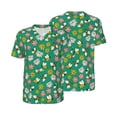 thumbnail image 3 of Daiia Flying Bees Mens Baseball Jersey Button Down Shirts Short Sleeve Sports Uniforms-X-Large, 3 of 9