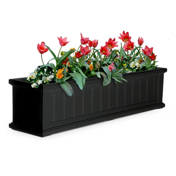 Mayne Cape Cod Window Box 4FT Black