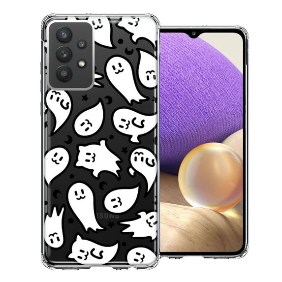 MUNDAZE Samsung Galaxy A32 Kawaii Manga Cute Halloween Ghosts Spirits Design Double Layer Phone Case Cover