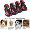 thumbnail image 4 of Greeniant Zapatos para mascotas Botas deportivas para interiores Malla Transpirable Clásico Algodón Cremallera Calzado para mascotas Ropa para mascotas rojo uno Greeniant PT000055-01B, 4 of 6