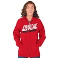 thumbnail image 3 of Force Nature Inspire Fitness Funny Unisex Fleece Graphic Zip Up Hoodie Brisco Brands 2X, 3 of 5