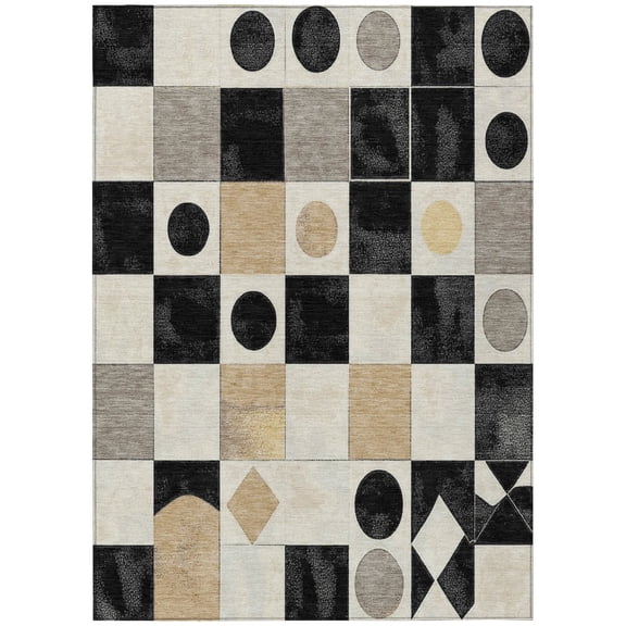 Dalyn Rugs Machine Washable Indoor/Outdoor Chantille ACN2181 Black 10' x 14' Rug
