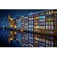 thumbnail image 2 of Pablo De, Juan 14x11 Gold Ornate Wood Framed with Double Matting Museum Art Print Titled - Amsterdam Mirror., 2 of 4
